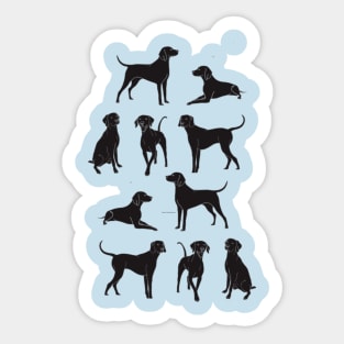 German dog silhouette art design #4 Sticker